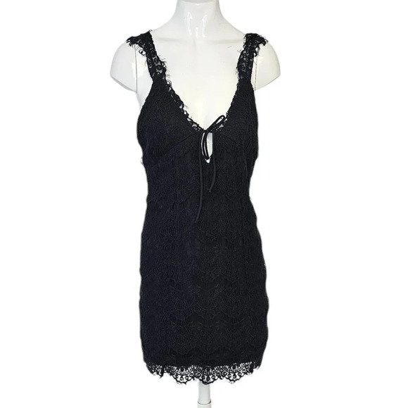 Free People Dresses & Skirts - Free People Intimately Night Moves Dress Crochet Lace Size Small Whimsi Goth